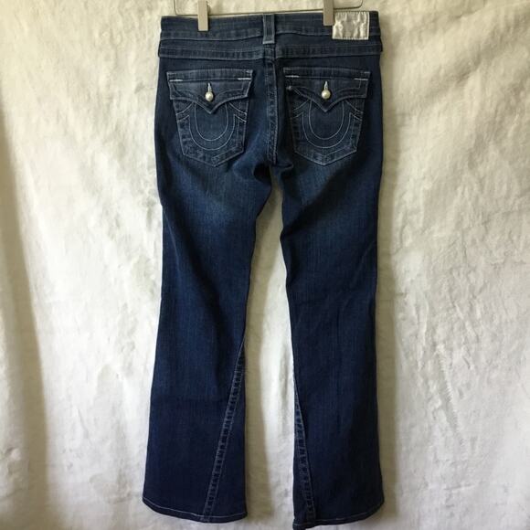 True Religion Blue Pearl Button Wide-Leg Jeans - Picture 8 of 16